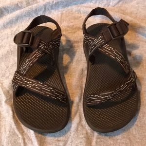Brown single strap chacos